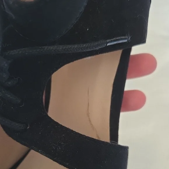 Shoe Dazzle Black Lace-Up Heels - Picture 8 of 8